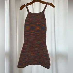 Multicolor Knit Sleeveless Dress